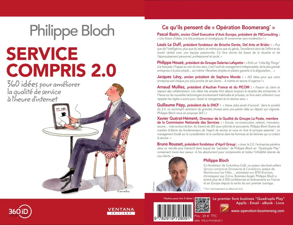 Couverture du livre "Service compris 2.0" de Philippe BLOCH aux Editions Ventana