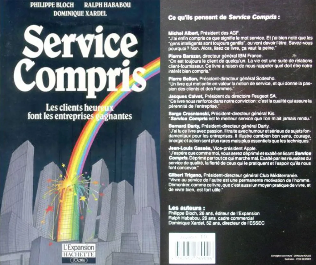 Couverture du livre "Service Compris" de Philippe BLOCH aux Editions L'Expansion-Hachette-Lattès